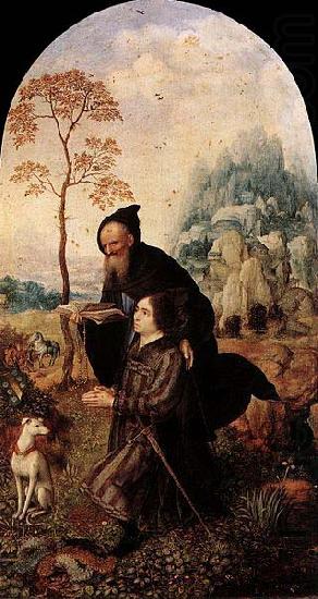 Jan Gossaert Mabuse St Anthony with a Donor
